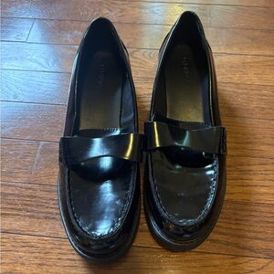 Old Navy Black Penny Loafers Timeless Flats Business Casual